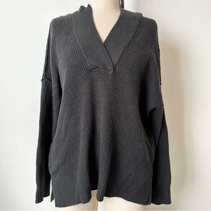 Aerie waffle knit pullover hoodie
